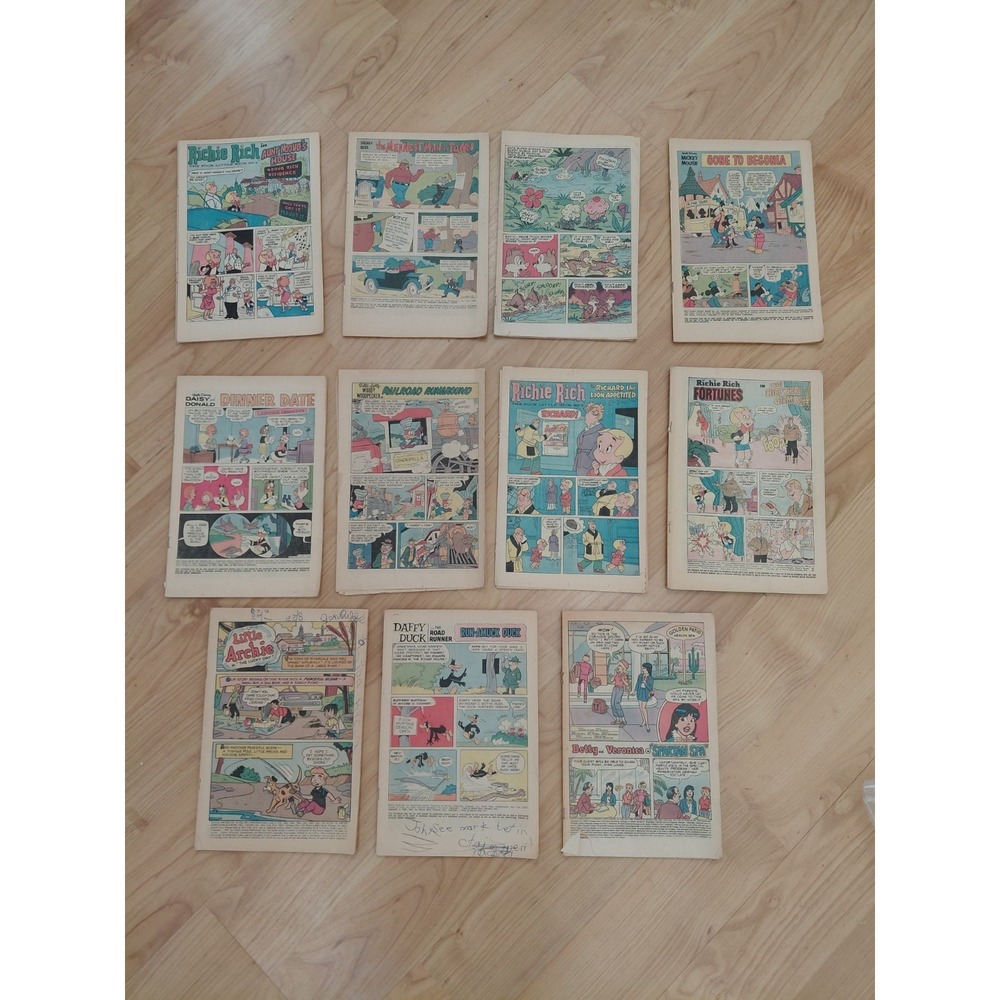 LOT of 11 VTG Comics Early 1970s Archie Richie Rich Disney Smokey Bear No covers